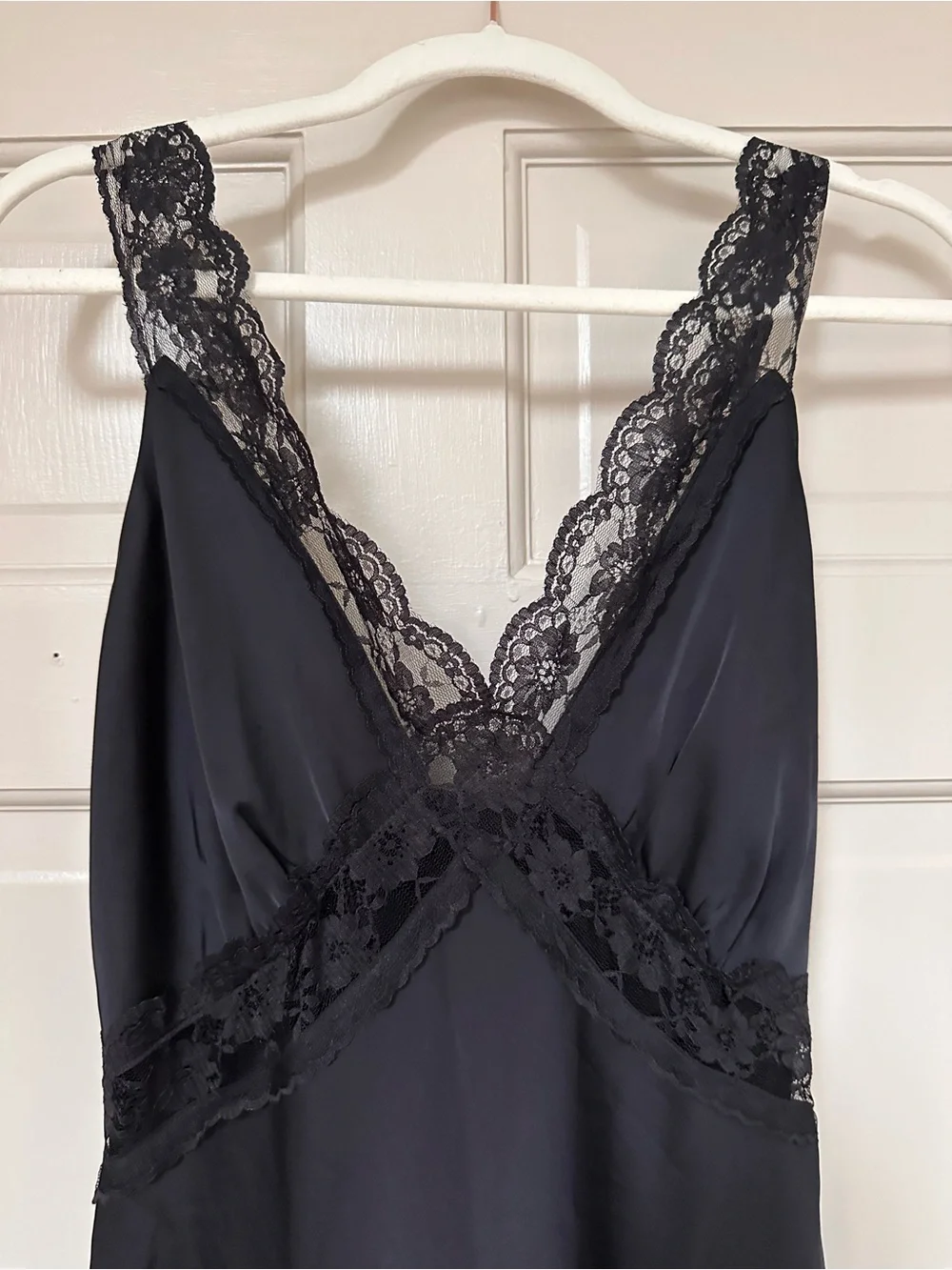 Abercrombie & Fitch Black Lace-Trim Maxi Dress